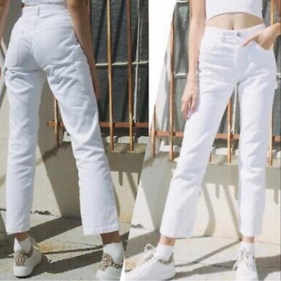 Brandy Melville White Corduroy Pants 